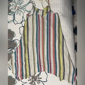 Spaghetti strap sun dress with handkerchief hem